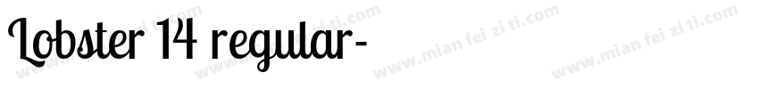 Lobster 14 regular字体转换